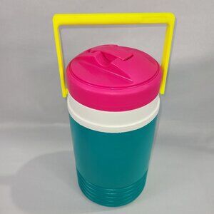 Igloo Water Cooler 1/2 Gallon Jug Vintage Bright Colors Drink Thermos